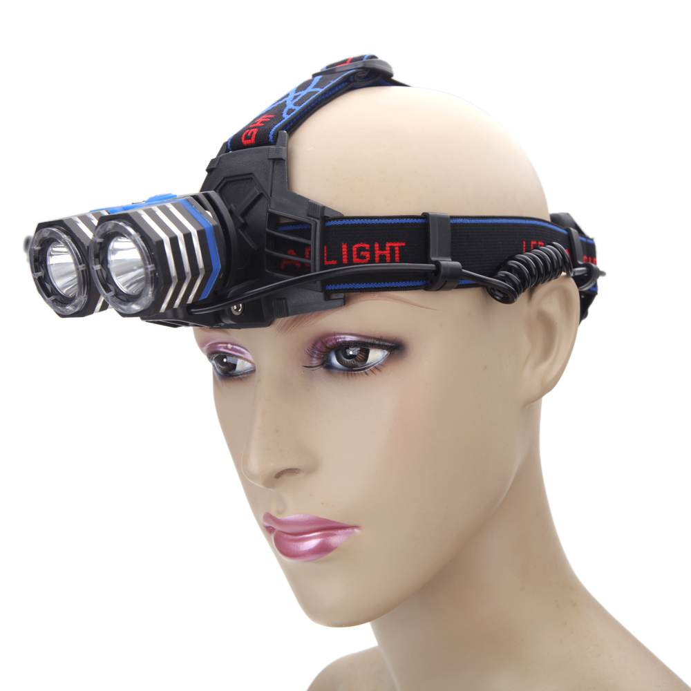 Đèn LED Đội Đầu 4 Chế Độ 4000LM Cho Cắm Trại Đi Bộ Đường Dài + Sạc Xe Hơi