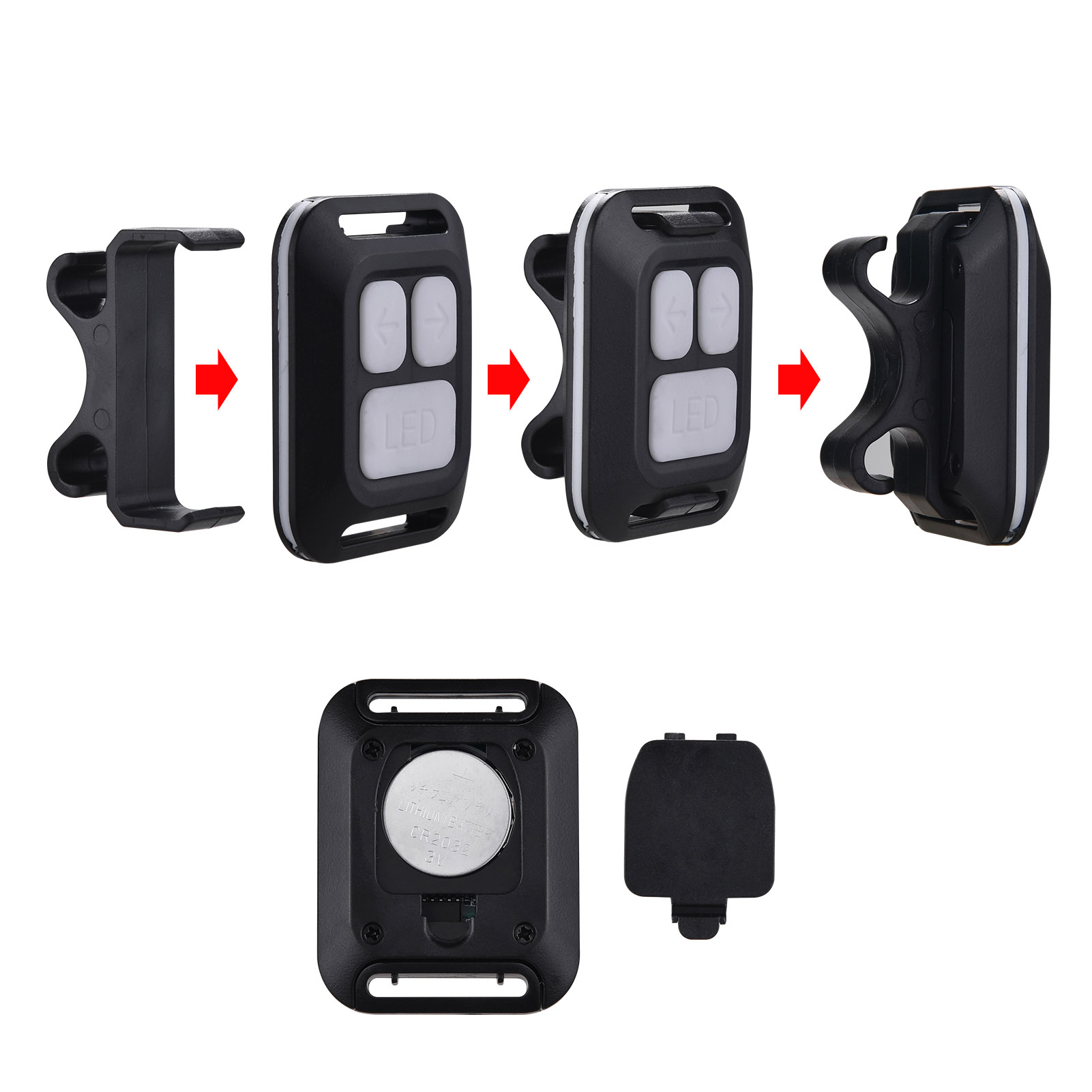 Đèn LED gắn đuôi xe đạp, báo hiệu chỉ đường