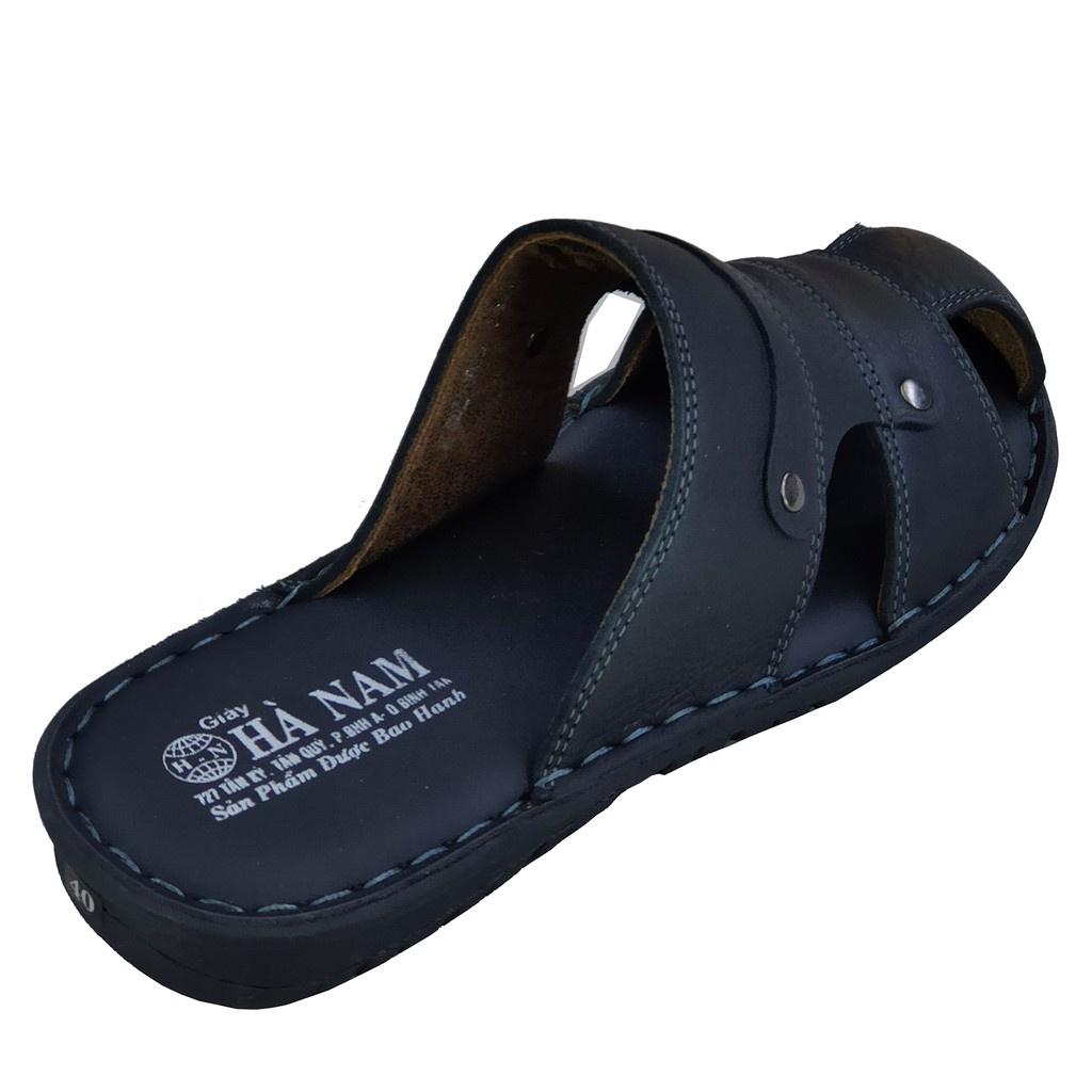 Dép Bít Mũi Nam Da Bò Thật TiTi ĐÔ Cao Cấp GSB2093d