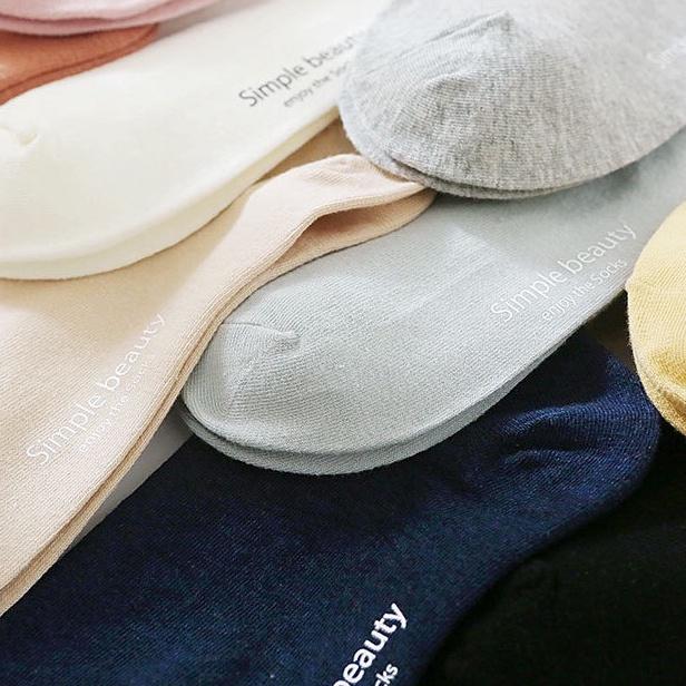 Vớ Tất Nữ Ngắn Trơn Simple Beauty Tất Cổ Ngắn Cotton Trơn Cá Tính Phong Cách Đường Phố Hot Trend Vớ Ngắn Cổ Ulzzang