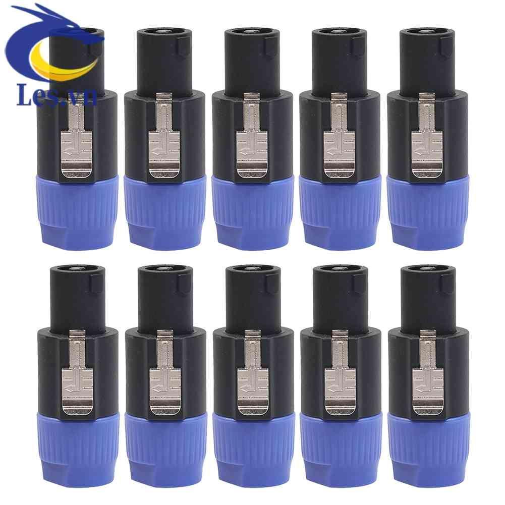 Set 10 Đầu Nối Dây Cáp Âm Thanh 4 Cực 4 Chấu NL4FC