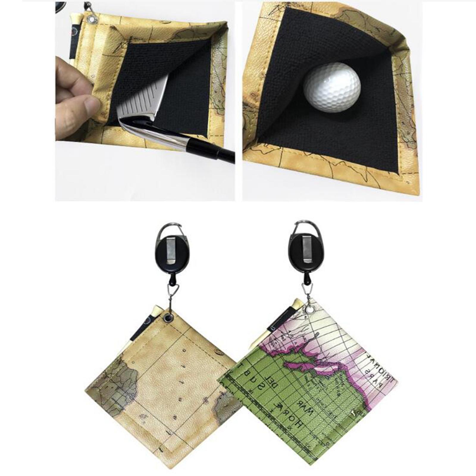 PU Golf Ball Cleaning Towel Square Towel Portable Cleaner for Golfers Accessories