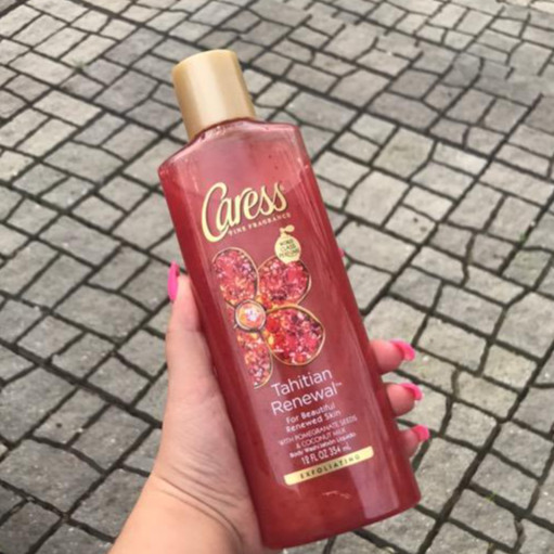 Sữa Tắm Hương Nước Hoa Caress Tahitian Renewal Body Wash 532ml màu đỏ sẫm