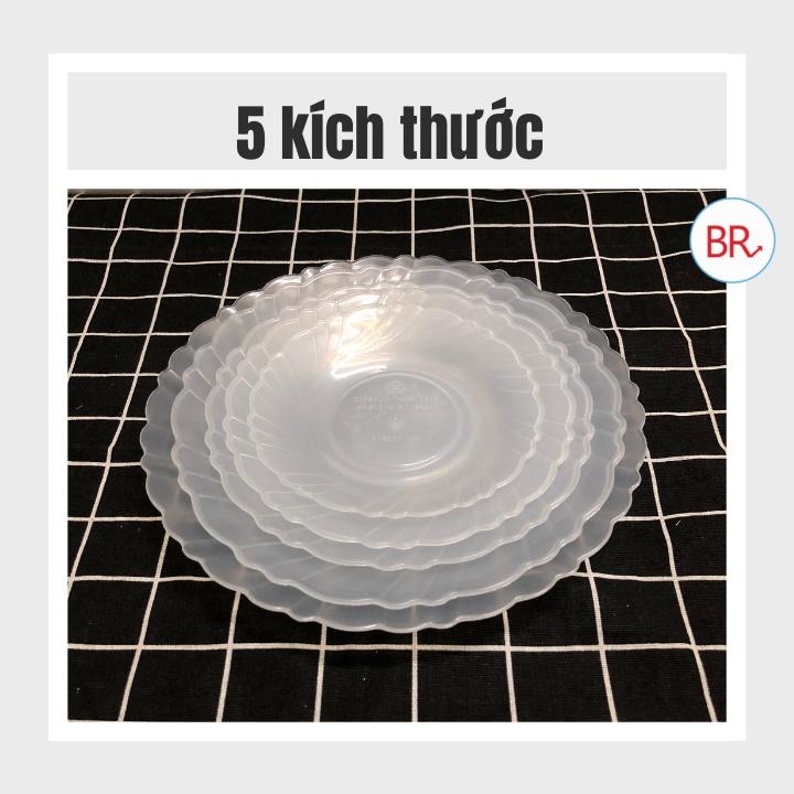 Đĩa nhựa trong Việt Nhật 1236-1  đựng hoa quả bánh kẹo – Đĩa nhựa việt nhật xoắn trong suốt – 01746