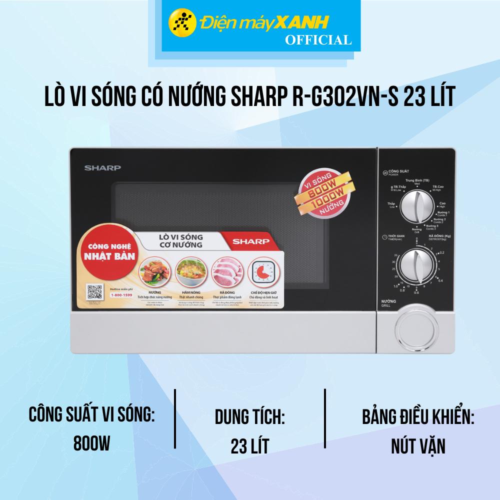 Lò vi sóng có nướng Sharp R-G302VN-S 23 lít - Hàng Chính Hãng