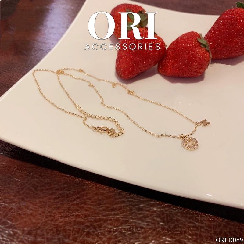 Dây chuyền nữ mặt chữ Herme thời trang ORI ACCESSORIES D089