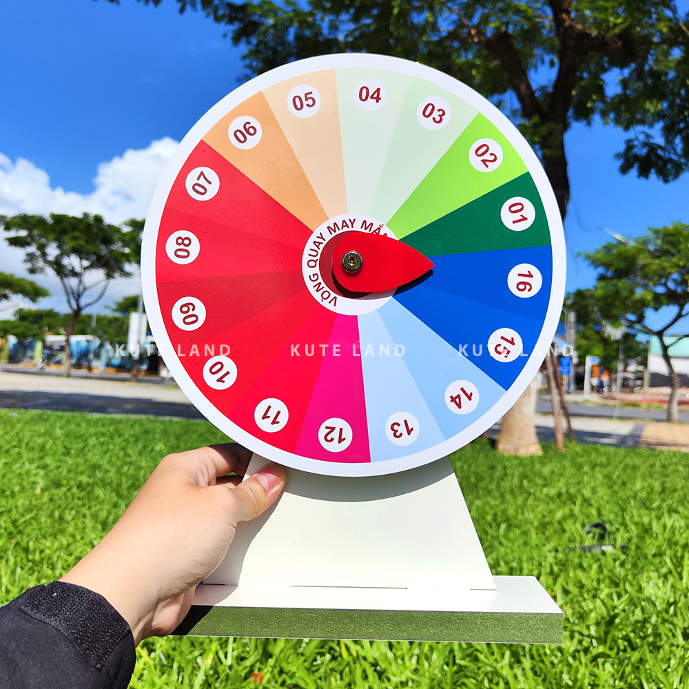 Vòng quay may mắn 25 cm 16 ô trúng thưởng làm sự kiện trò chơi giáo cụ dạy học lucky wheel size lớn