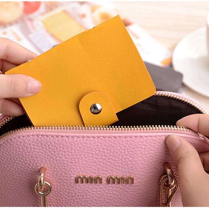 Ví da đựng thẻ ATM 24 ngăn – Bóp da 24 ngăn đựng giấy tờ nữ F329SP1