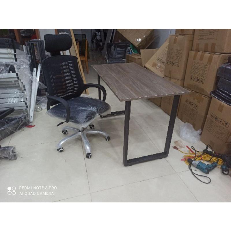 Combo bàn làm việc bàn học chân u và ghế xoay tựa đầu