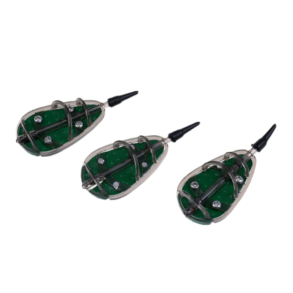 Fishing Method Feeder Set 30g 40g 50g Fishing Bait Cage Flat Feeder & Mould