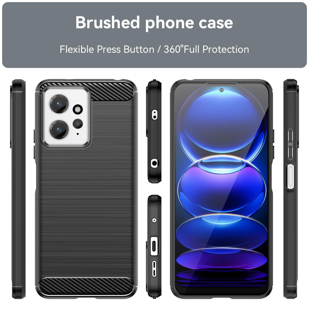 Ốp lưng Xiaomi Redmi Note 12 4G 5G silicone mềm Carbone phay xước chống sốc chống vân tay