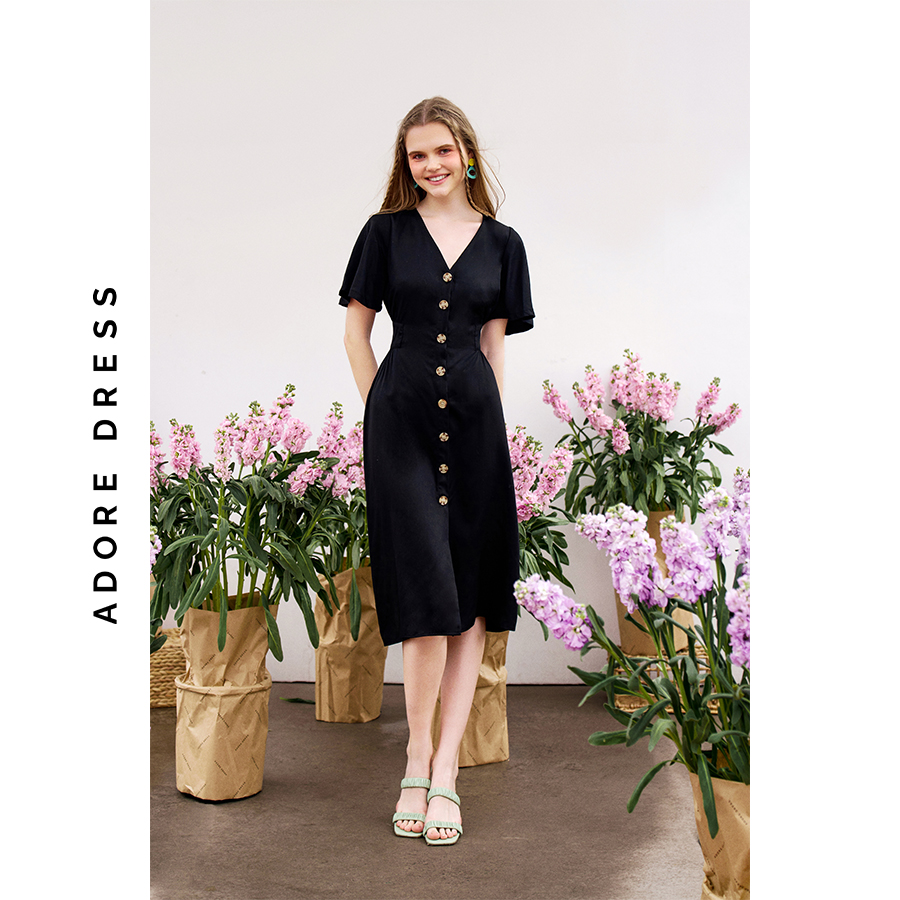 Đầm midi dress thô mềm 4 màu 3ASDR2048 ADORE DRESS