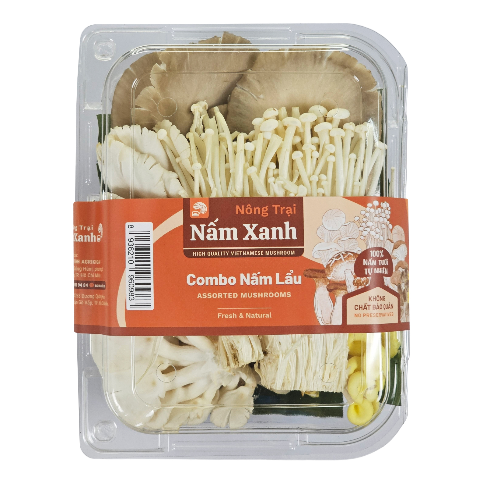 Combo Lẩu Nấm Happy 500gr - Nông Trại Nấm Xanh