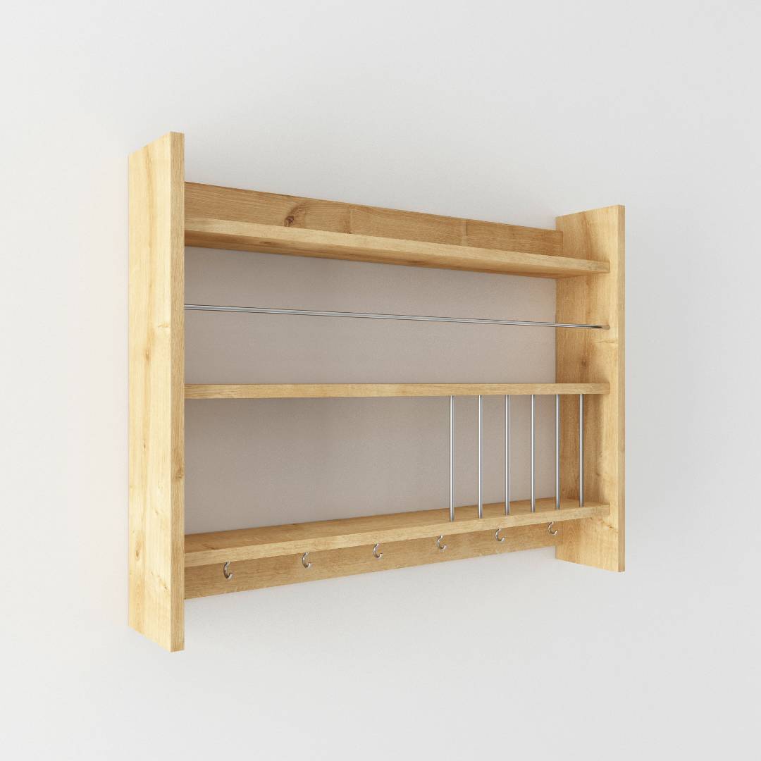 Kệ gỗ nhà bếp hiện đại SMLIFE Kolin  | Gỗ MDF dày 17mm chống ẩm | D80xR15xC80cm