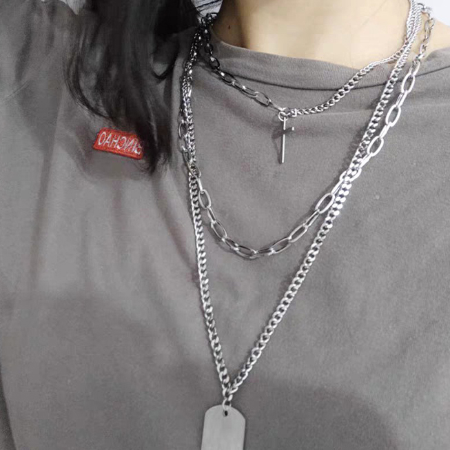 Dây chuyền vòng cổ nam nữ mix thẻ city boy cực cool