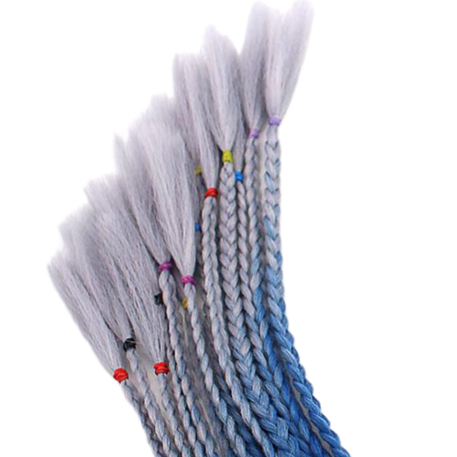 2 Pieces 55cm Hair Helmet Ponytail Gradient Ponytail for Motorcycle