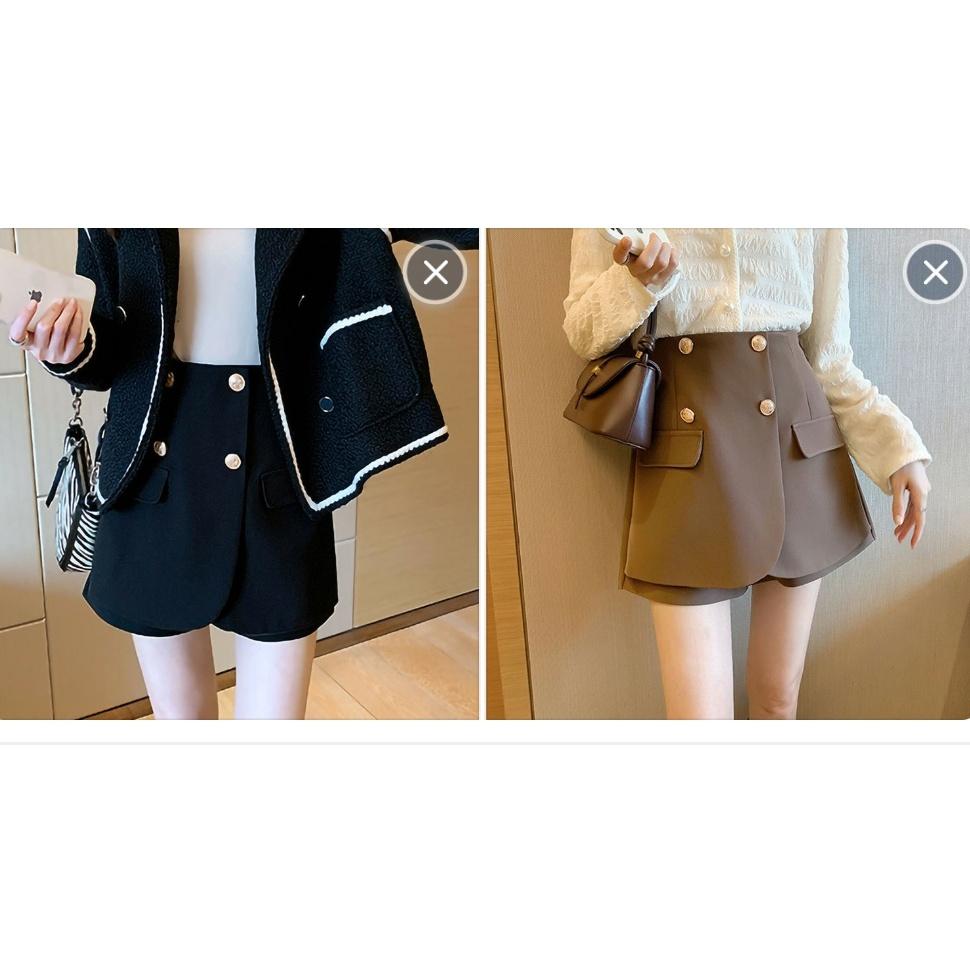 Quần váy nữ lưng cao 4 khuy kiểu váy a