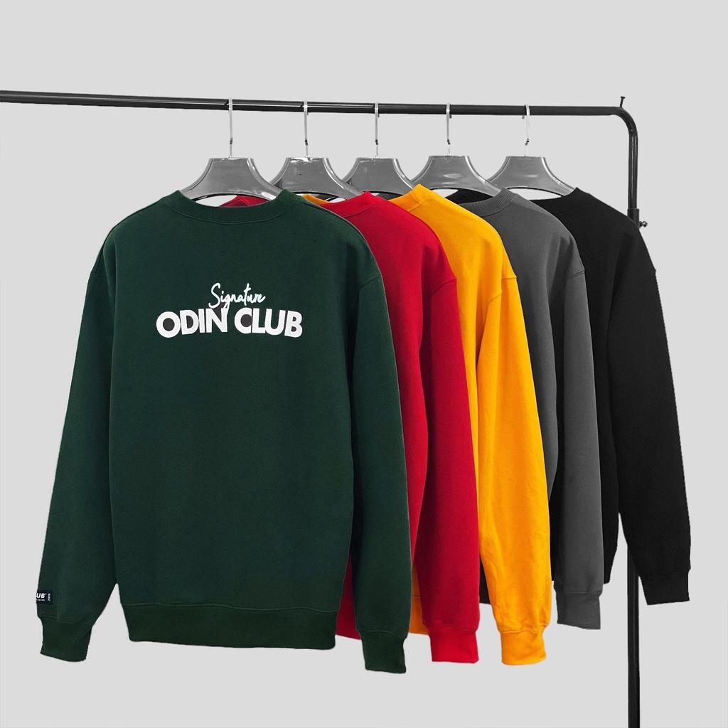 Áo Sweater nỉ Oversize Odin Club SIGNATURE, Áo nỉ dài tay nam nữ form rộng, Local Brand ODIN CLUB