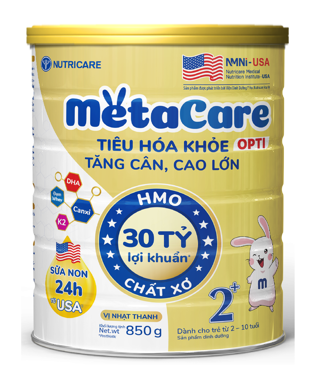 Combo 5 lon Sữa Công thức MetaCare Opti 2+ lon 850g