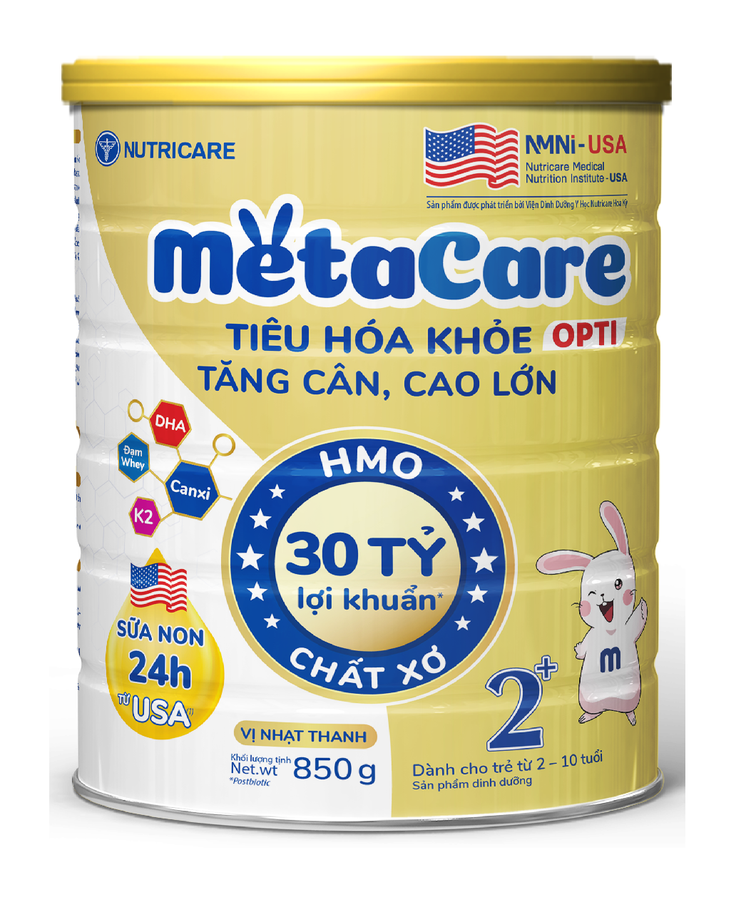 Combo 3 lon Sữa Công thức MetaCare Opti 2+ lon 850g