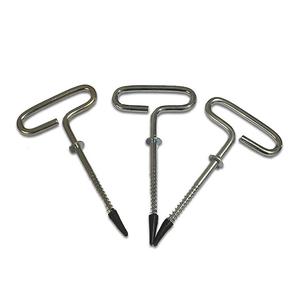 4Pcs/lot Outdoor Camping Tent Threaded Peg Ice Fishing Shelter Stake Nail Tent Fixer Practical Accessory