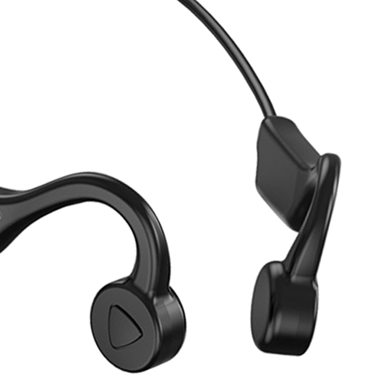 BL15 Bone Conduction Headphones Bluetooth Open-Ear Stereo Sweatproof Foldable Wireless Earphone for Drivers Meeting Sports Noise Reduction