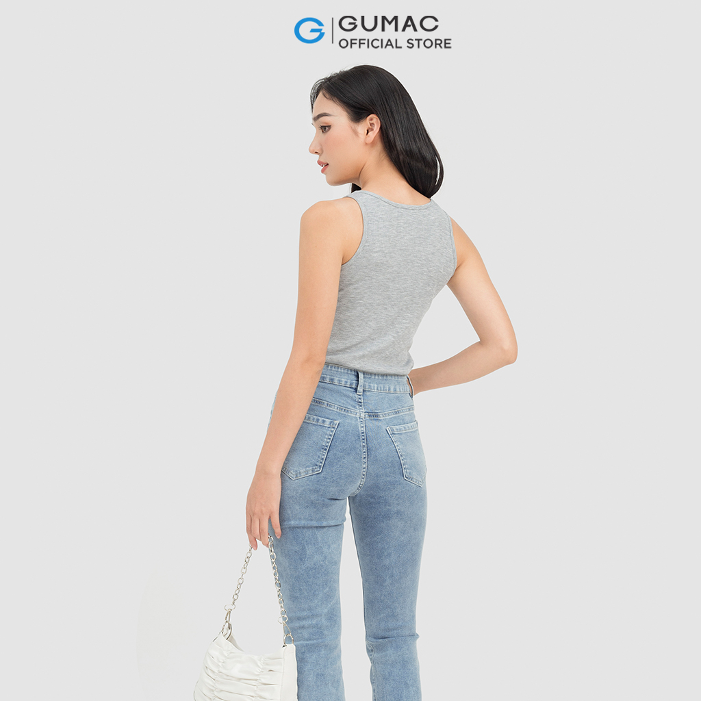 Quần jeans nữ GUMAC QJC07020 ống loe năng động trẻ trung