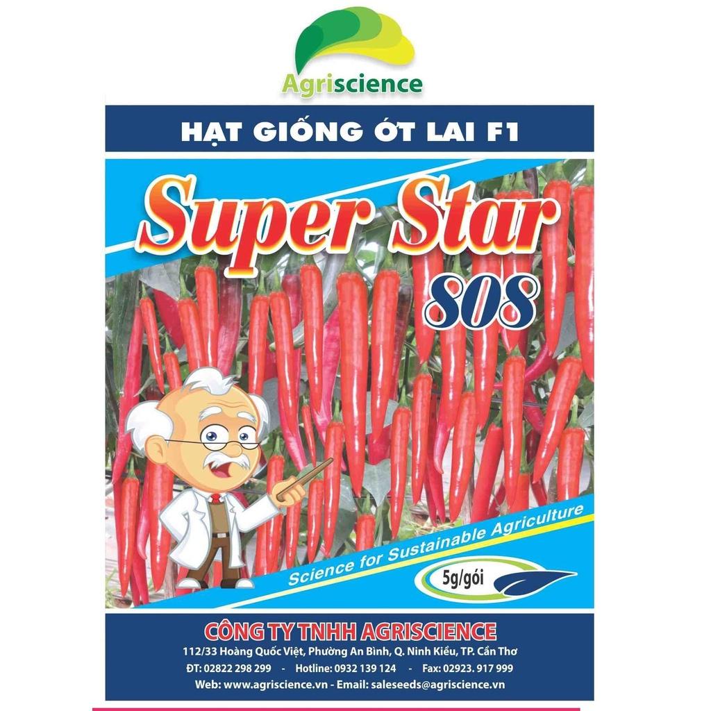 Hạt Giống Giống ớt chỉ địa lai F1 Agri Star 808
