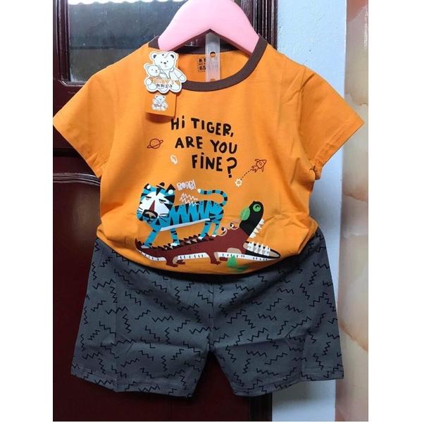 Bộ cộc tay xuất Hàn cho bé trai size 8-15kg