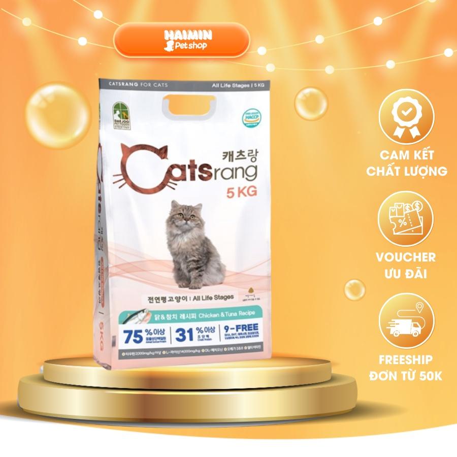 Hạt Cho Mèo Catsrang Hàn Quốc Hương Vị Thơm Ngon (Gói 5kg) Phù Hợp Cho Mèo Mọi Lứa Tuổi - Haimin Petshop