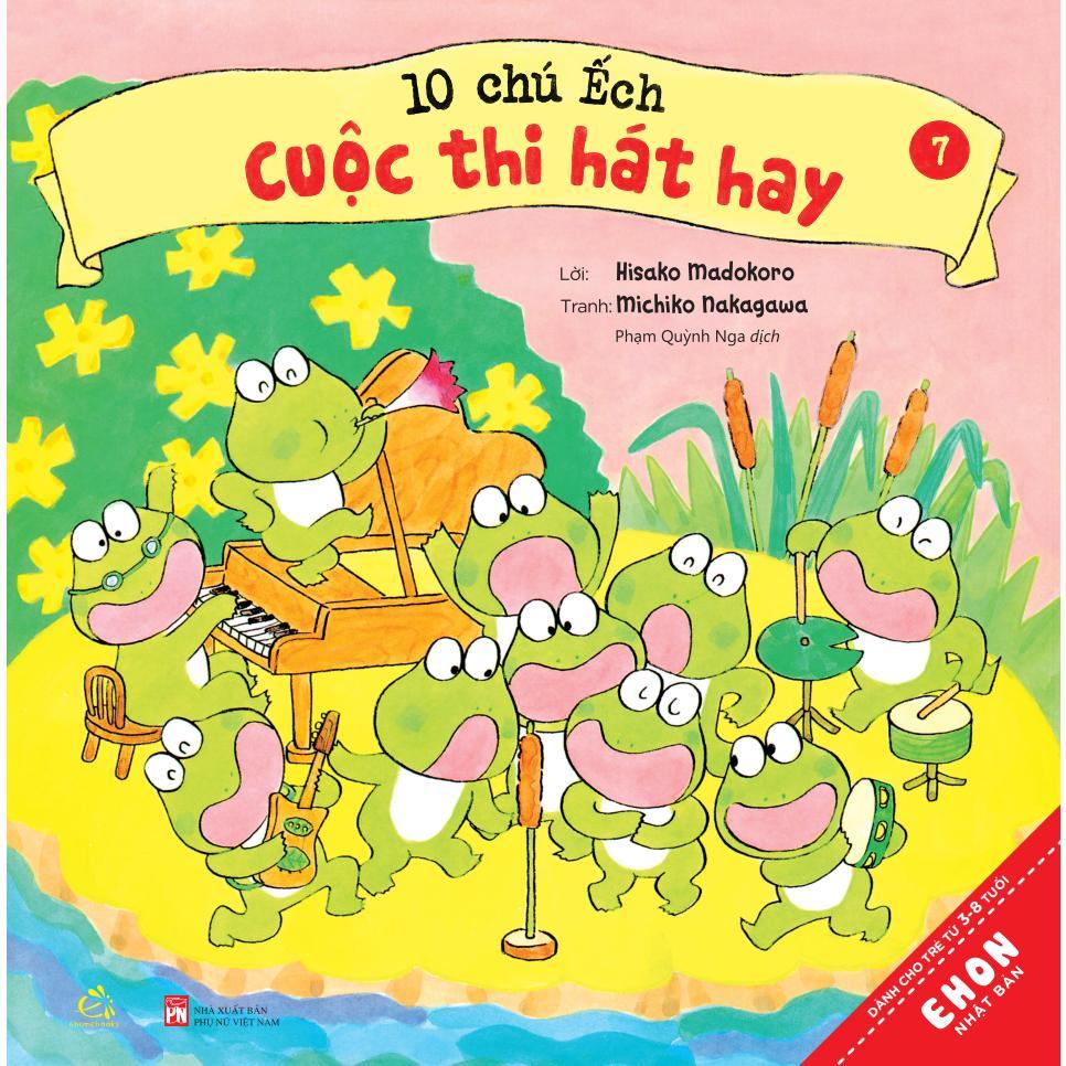 Sách Ehon Nhật Bản - 10 Chú Ếch Phần 2 - Combo Tập 7 - 12 - Hisako Madokoro & Michiko Nakagawa - Quảng Văn