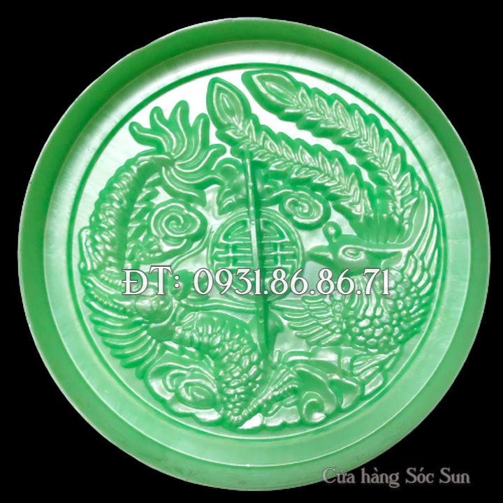 Khuôn ép xôi Long Phụng song hỷ loại 22 cm - Mã số 1658