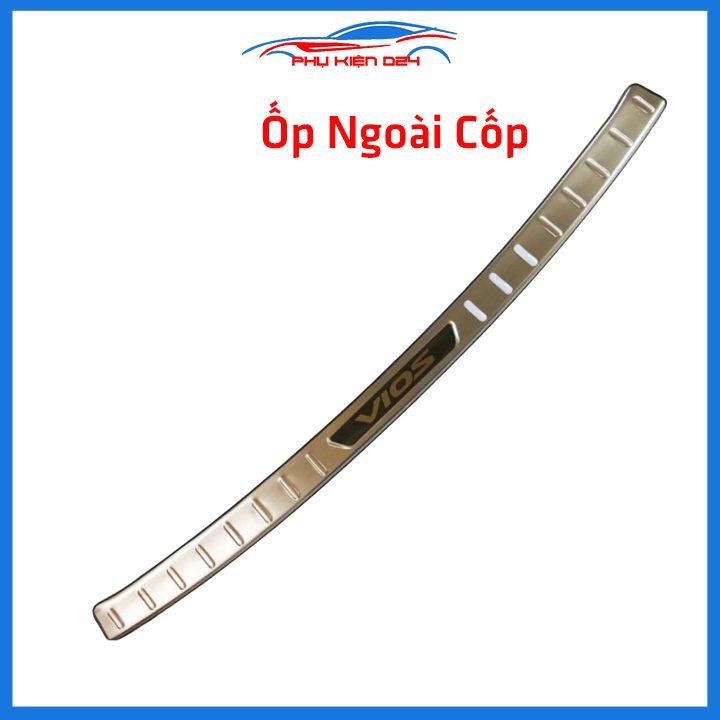 Ốp chống trầy cốp Vios 2019-2020-2021-2022 inox sáng bóng bảo vệ xe chống va đập