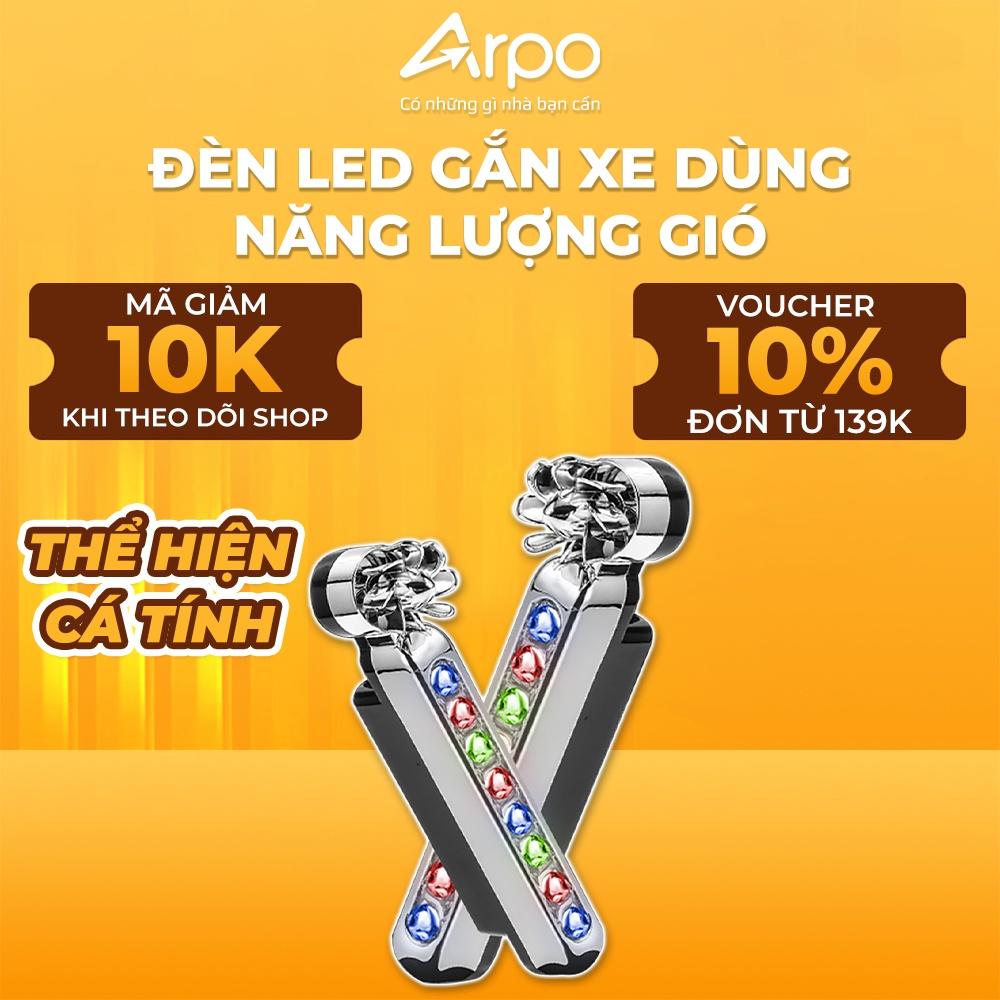 Đèn Led Xe Trang Trí Gắn Ngoài 8 Màu - Đèn Led Gió Không Dây Dễ Dàng Lắp Đặt Tích Hợp 8 Bóng Phù Hợp Gắn Xe Hơi, Xe Máy