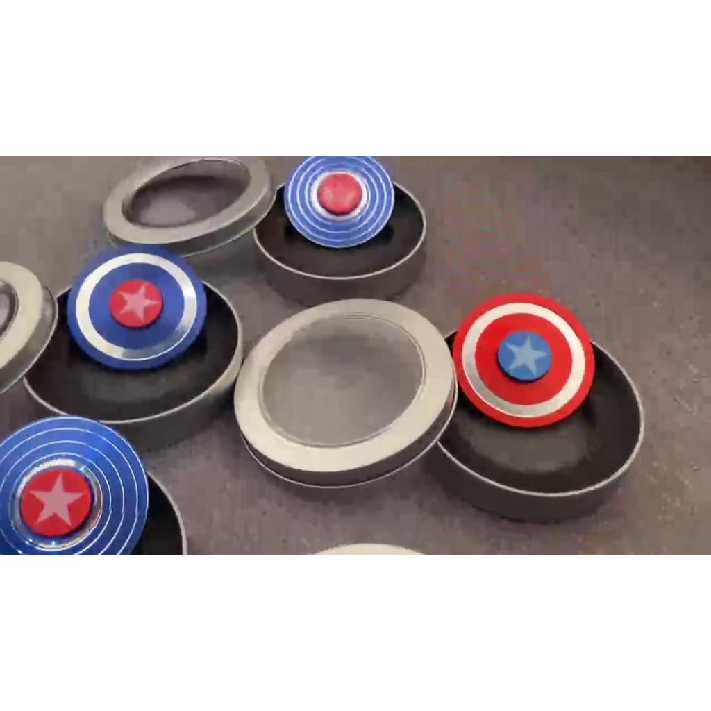 SPINNER CON QUAY TRÒN CAPTAIN AMERICA SPIDERMAN Nhiều Màu Sắc Kim loại Chơi Giải Trí Xả Stress Giảm Căng Thẳng Hiệu Quả