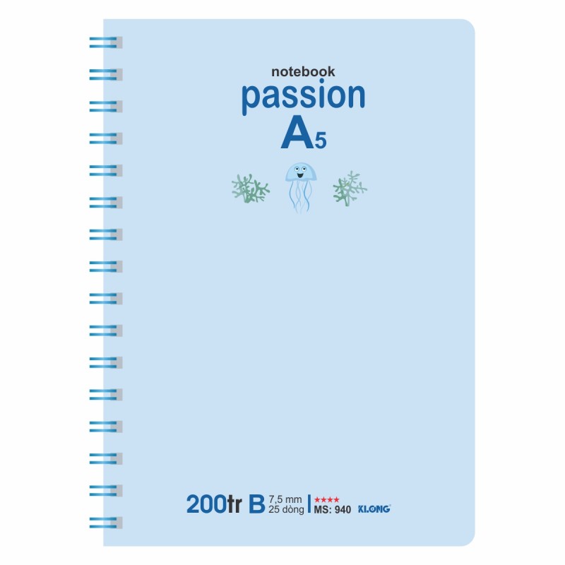 Sổ lò xo KLONG A5, 200 trang 70/76; MS: 940