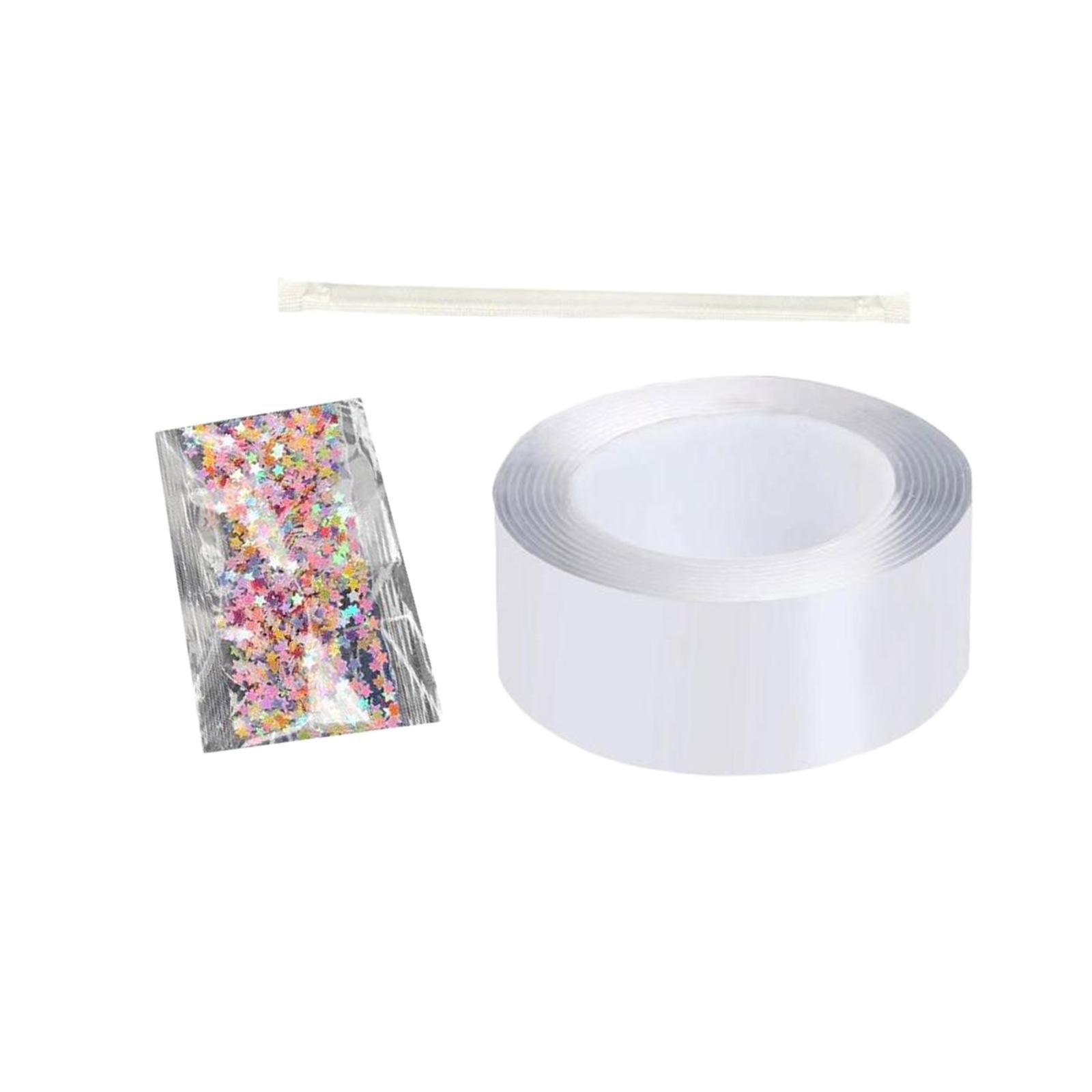 Clear Double Sided Tape Reusable for Blowing Bubble Picture Decoration