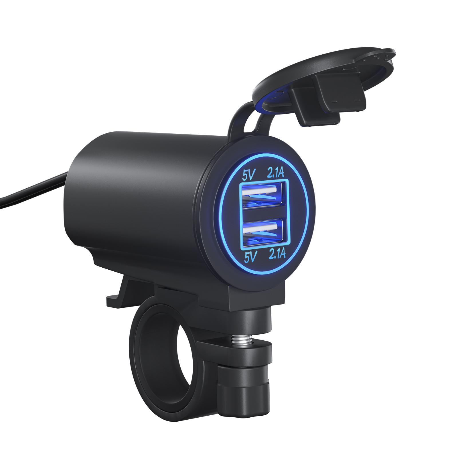 Dual USB Phone Charger Adapter 12V/24V for Automotive Mobile Phone