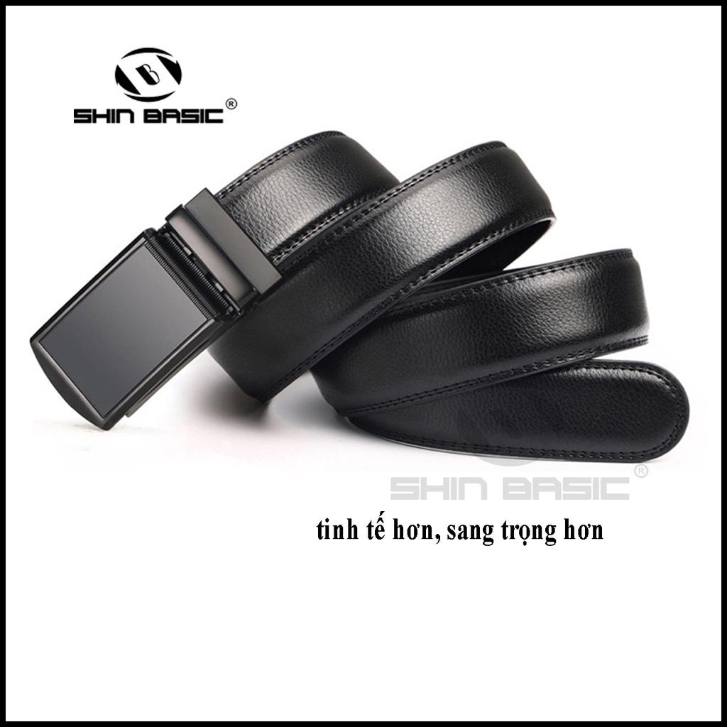 Dây Thắt Lưng, Nịt Nam Da Bò Cao Cấp - ShinBasic, Bảng Khoá Tự Động, Thời Trang Công Sở, BELTS21BAS13