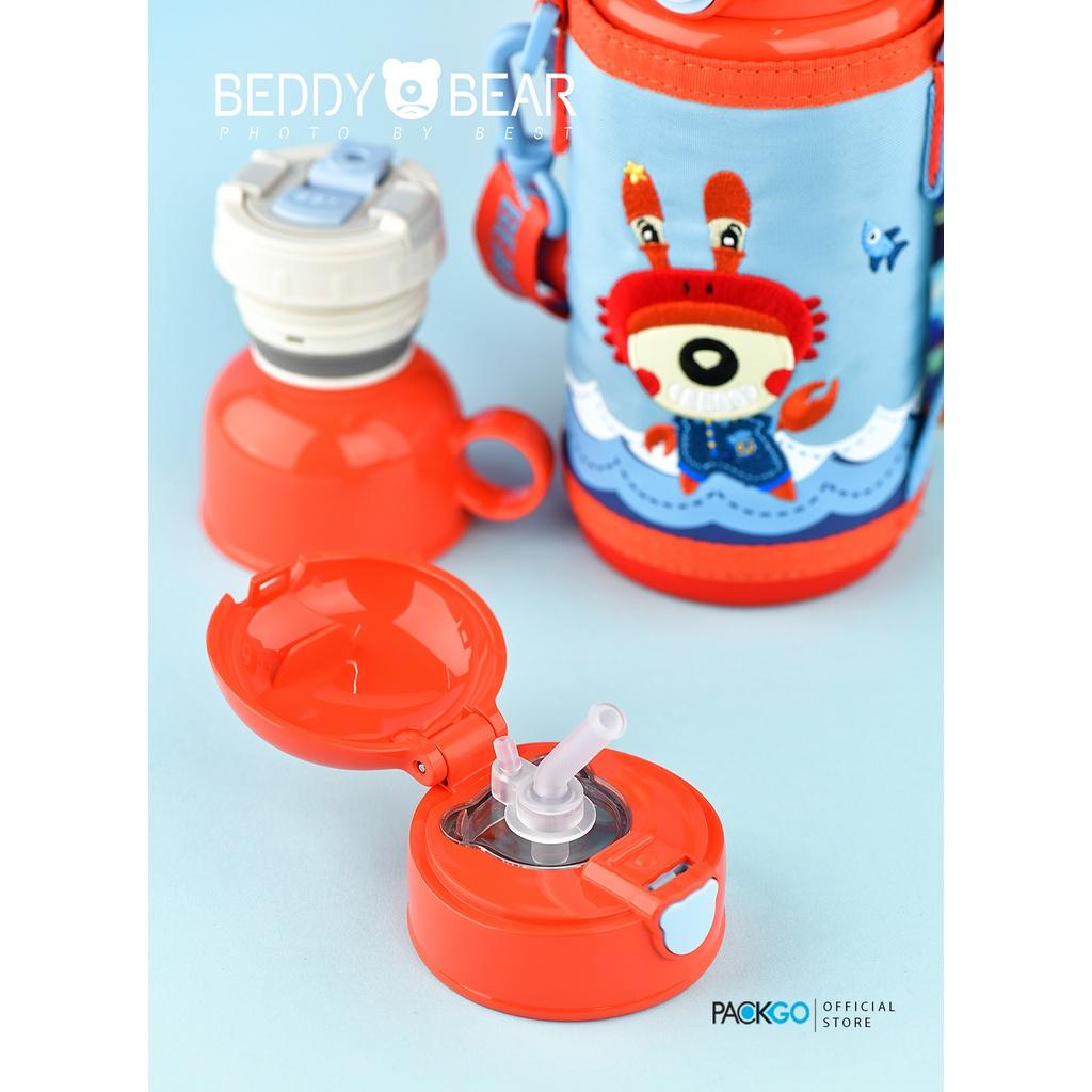 Bình giữ nhiệt cho Bé Trai hoặc Gái BEDDYBEAR - Dung tích 580 ml - 3 Nắp thay thế - Dòng họa tiết Chòm sao Cự Giải - phù hợp Bé 2 tuổi trở lên - Bảo hành chính hãng 2 năm