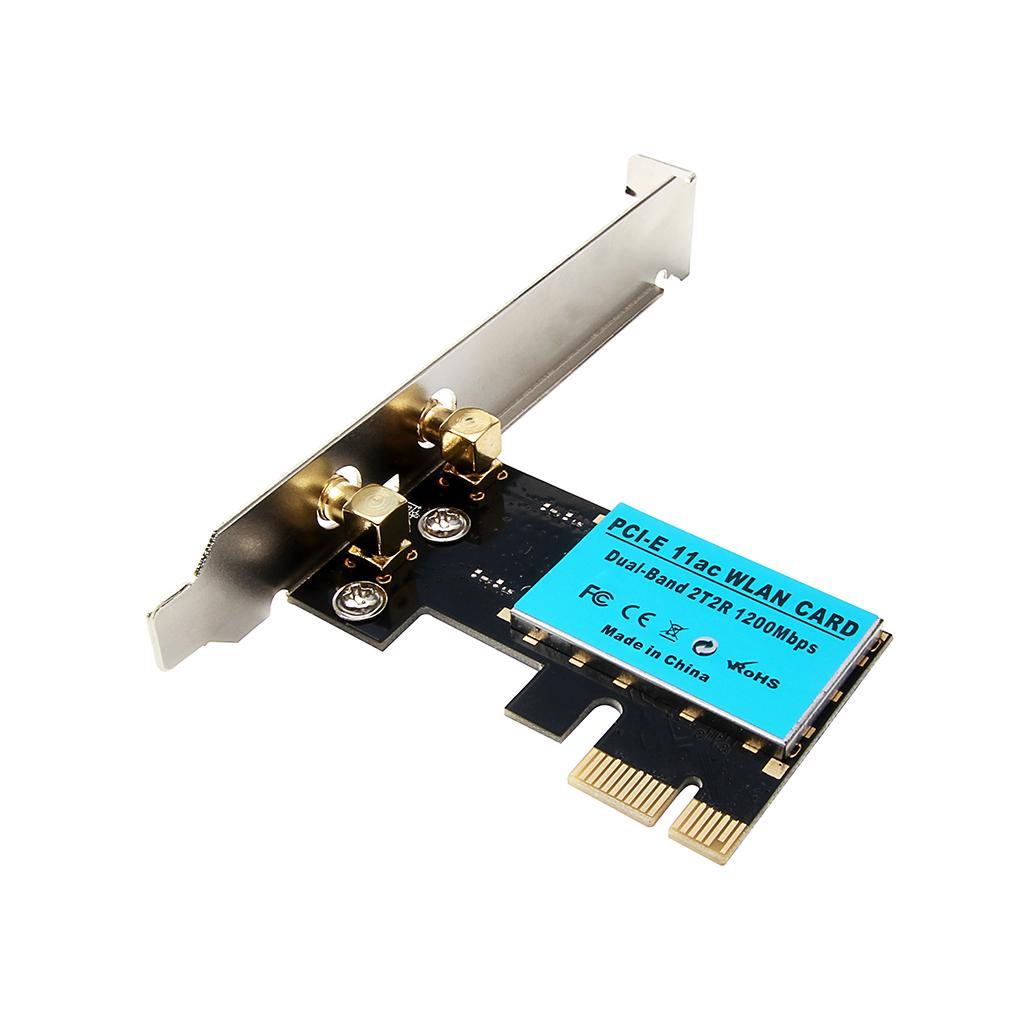 Dual Band 1200Mbps PCI-E Wifi Wireless Adapter Bluetooth 4.0 Network card
