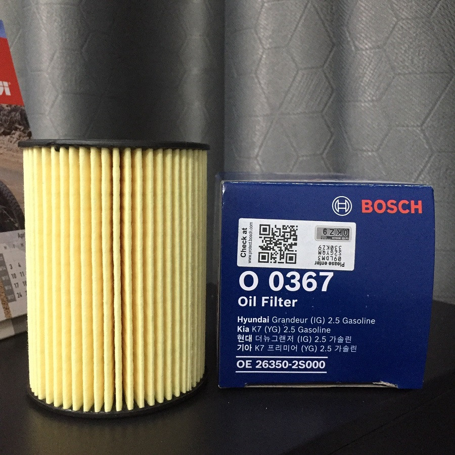 Lọc Nhớt Động Cơ BOSCH O0367 Cho Xe Hyundai SantaFe Máy Xăng Động Cơ 2.5L Made In Korea