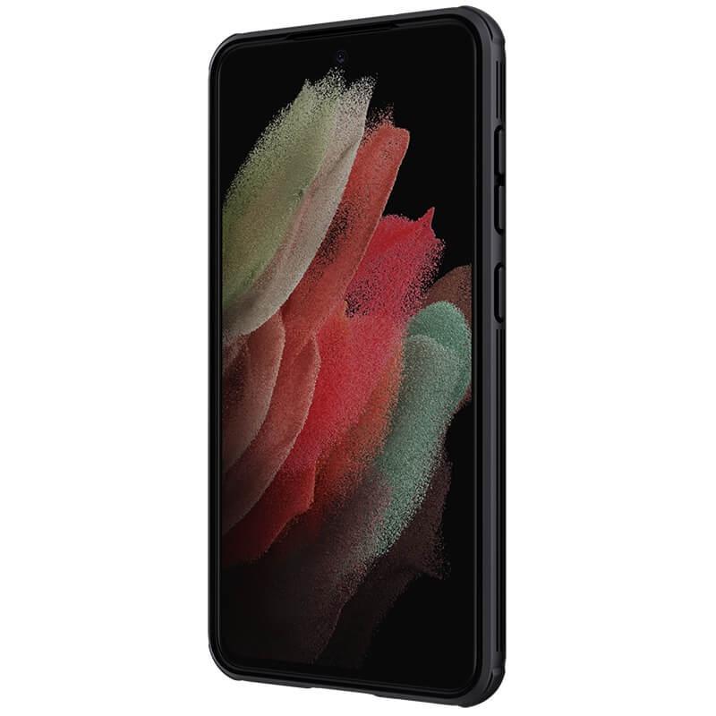 Ốp lưng PC vân sần , có lắp bảo vệ cụm camera cho Samsung Galaxy S21 Fe 5G Nillkin Camshield Pro- Hàng nhập khẩu
