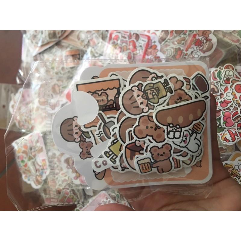 Gói sticker cô gái đồ ăn