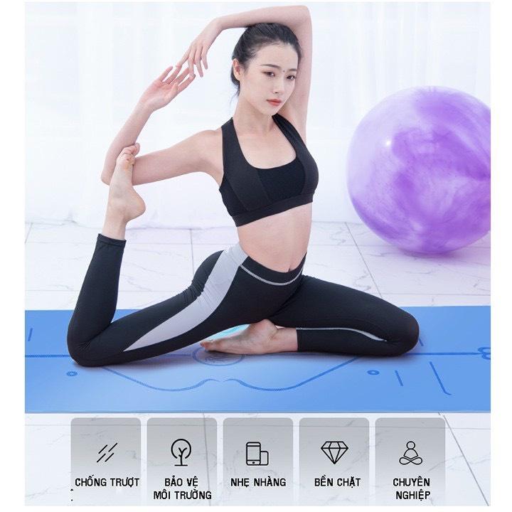 THẢM TẬP YOGA ĐỊNH TUYẾN 8mm TPE CAO CẤP, Thảm 10mm