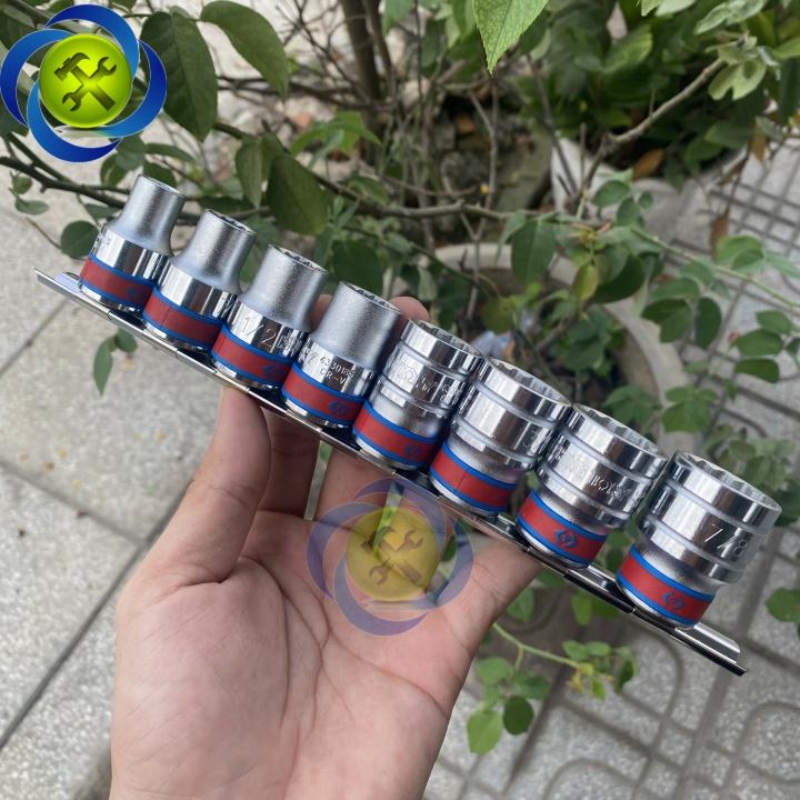 Bộ đầu tuýp 8 chi tiết hệ Inch Kingtony 4010SR 12 cạnh