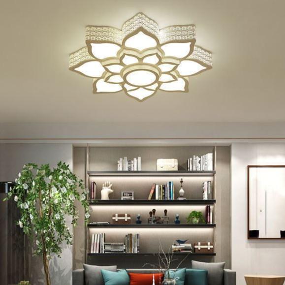 Đèn trần LONER trang trí nội thất hiện đại với 3 chế độ ánh sáng - kèm điều khiển từ xa