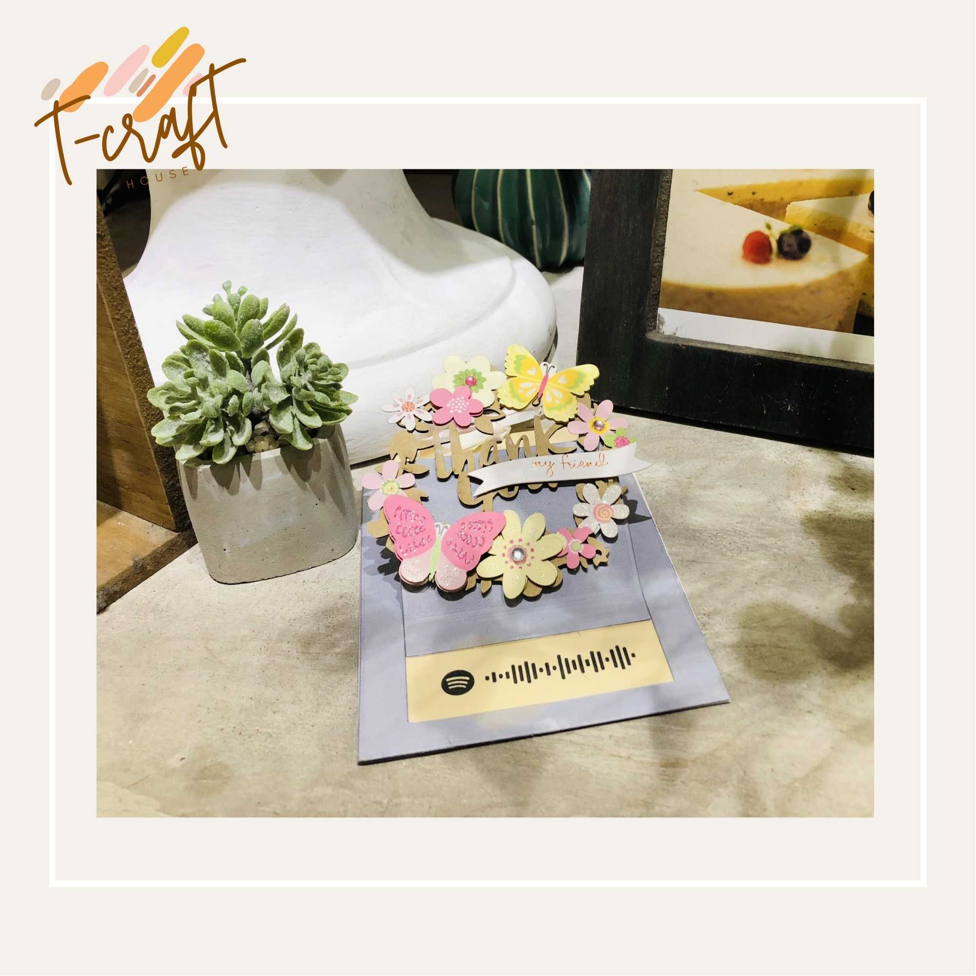 COMBO QUÀ HANDMADE KHUNG TRANH HOA VÀ THIỆP 3D – MÓN QUÀ SINH ĐỘNG VÀ Ý NGHĨA T.CRAFT HOUSE MẪU 5