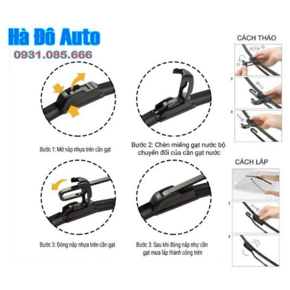 Bộ Chổi Gạt Mưa Theo Xe Mitsubishi Pajero 2012 2013 2014 2015 2016 Gạt Mềm Boss - Chổi Gạt Mưa Pajero 2012/2016