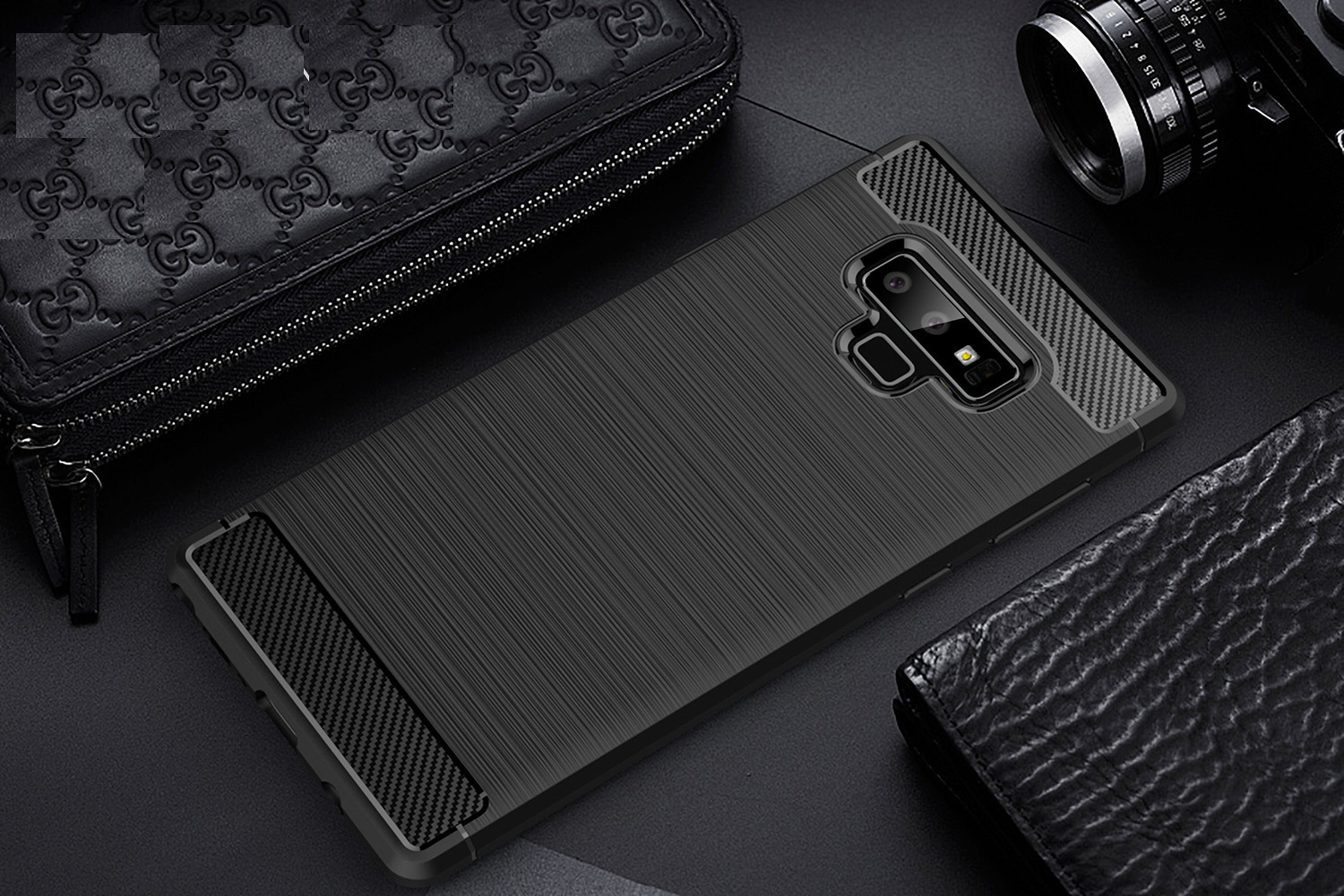 Ốp lưng chống sốc Vân Sợi Carbon cho Samsung Galaxy Note 9 - hàng nhập khẩu